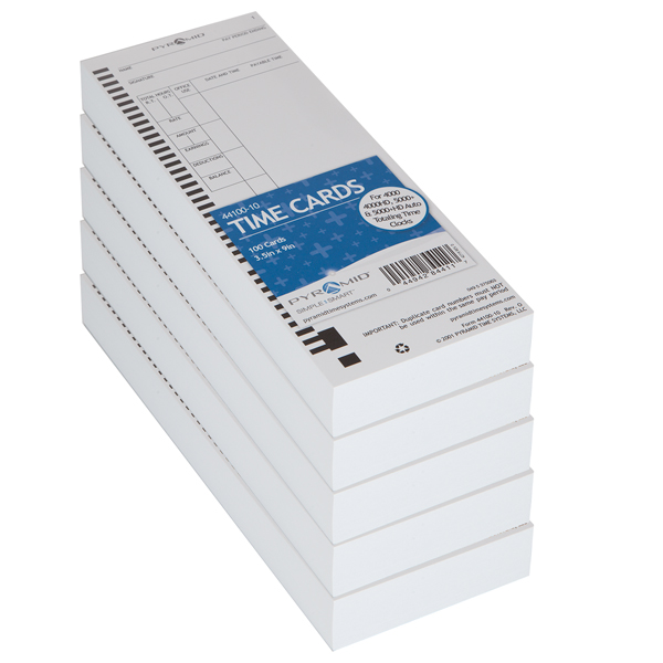 44100 10D Pyramid Time Cards 500 pk Pyramid Time Systems