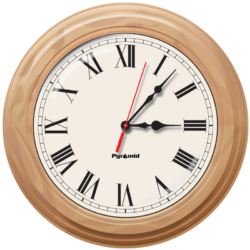 Analog Clock Face Oak Roman