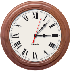 Analog Clock Face Roman Walnut