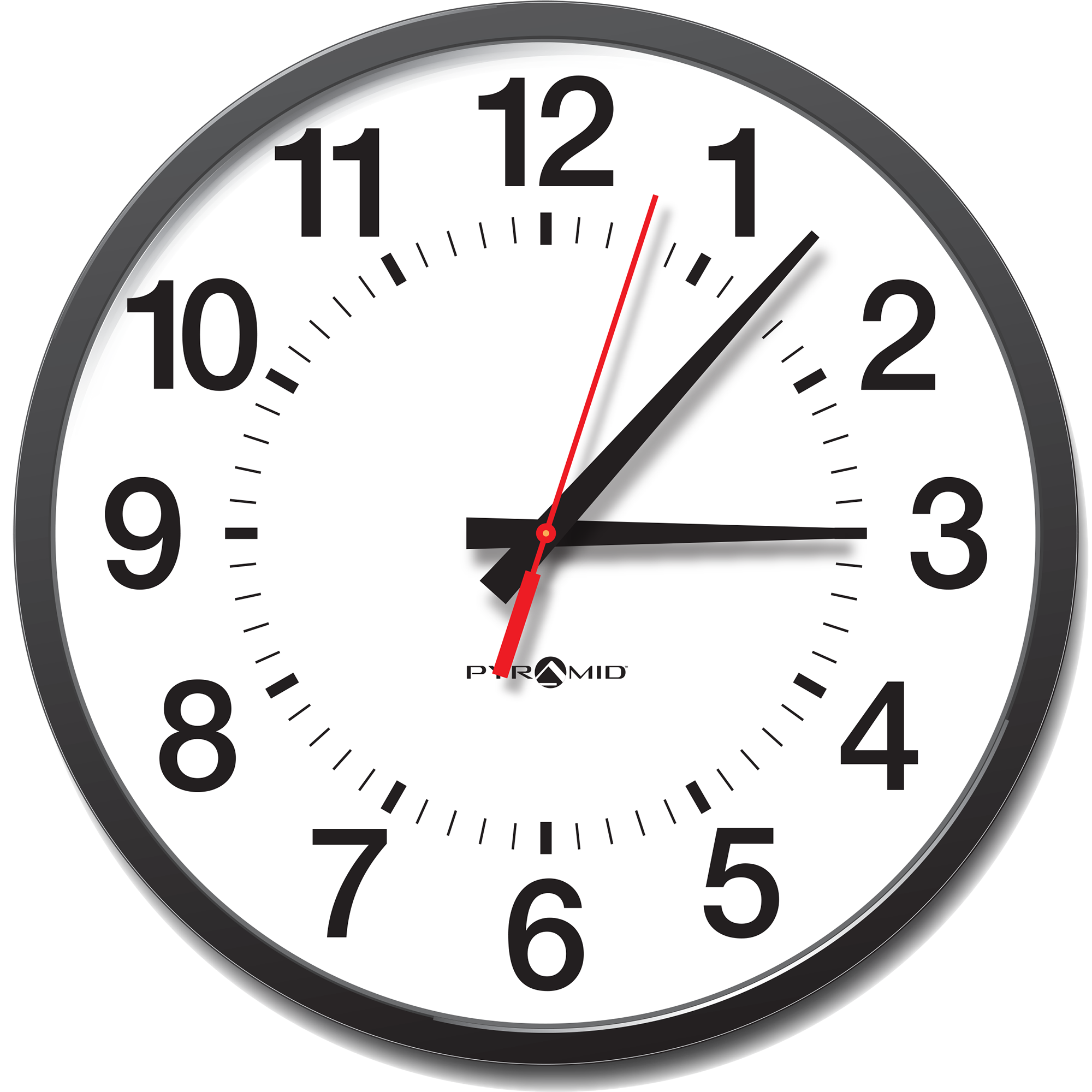 Analog 13" Clock Face Black Logo