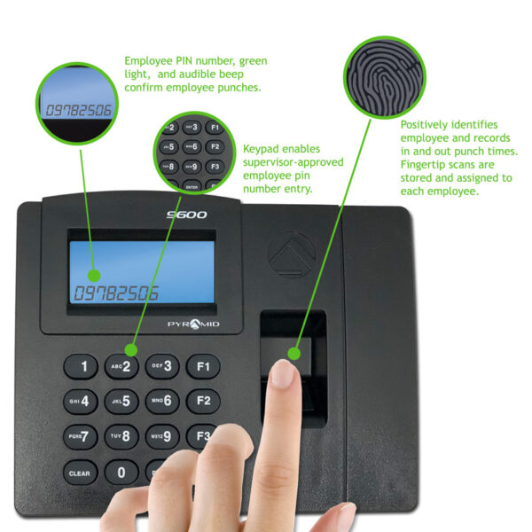 TimeTrax Elite Biometric Time Clock with TimeTrax™ Software