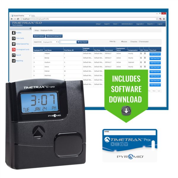 TimeTrax EZ Proximity Time Clock with Ethernet Connectivity