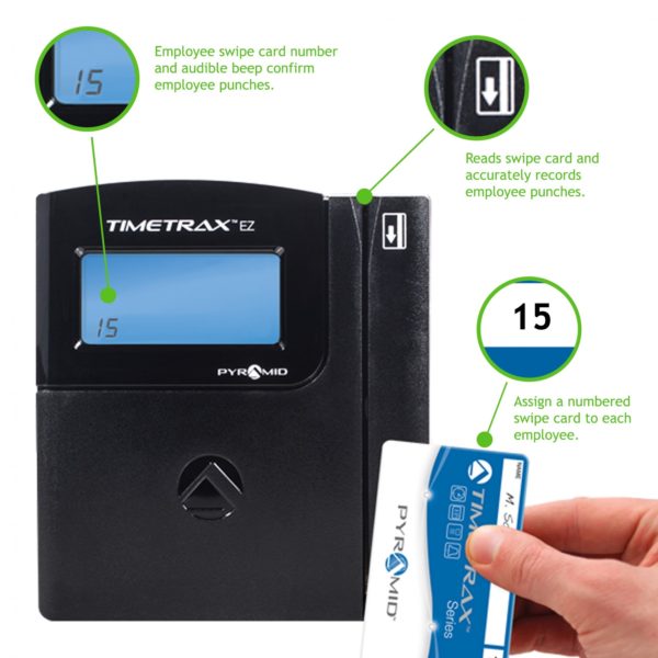 TimeTrax EZ Swipe Time Clock System with Ethernet Connectivity