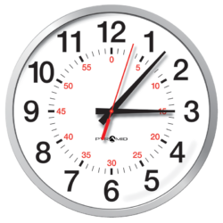 Analog Clock Face Silver