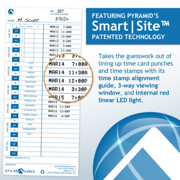 3700ss Heavy Duty Time Clock & Document Stamp | Pyramid